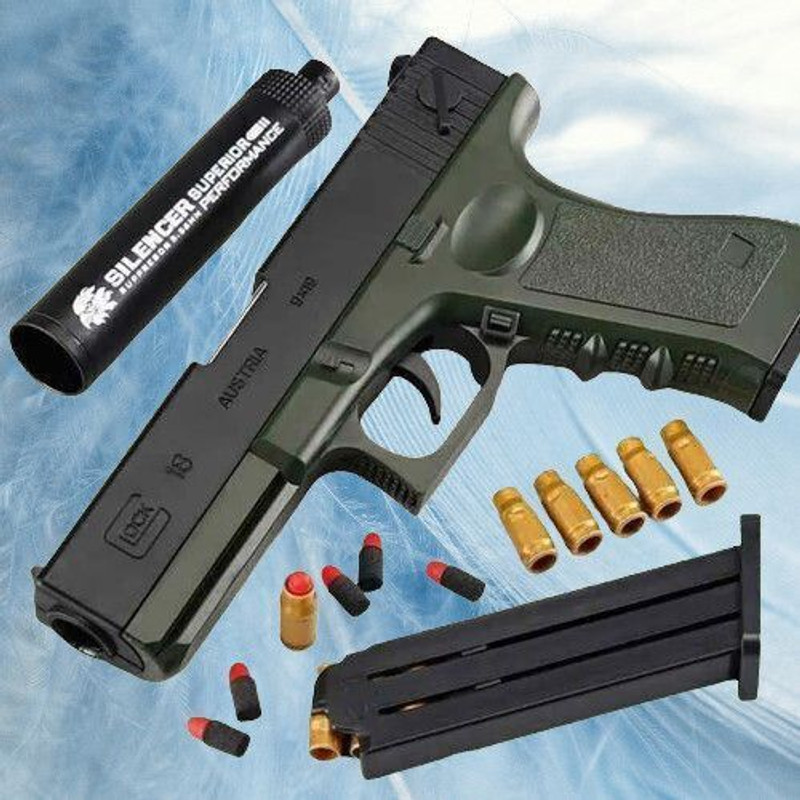 GEX Shooting Toy Gun for Kids Soft Bullet Blaster Gun { ;-AK493 Guns & Darts(Black, Red)