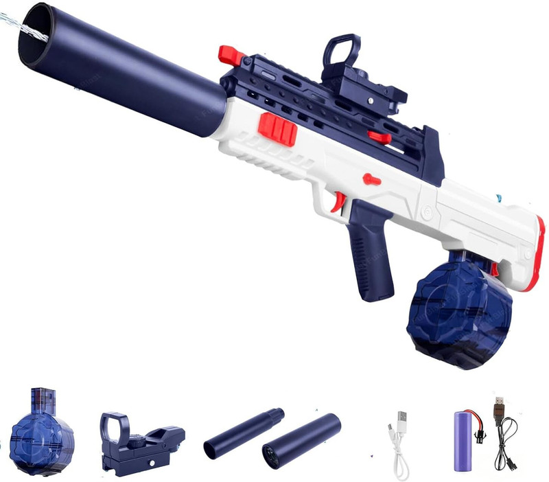 FunBlast 95 Rifle Rechargeable Water Gun Toy with Automatic Spray Gun, 25–32 Ft Range Water Gun(Multicolor)