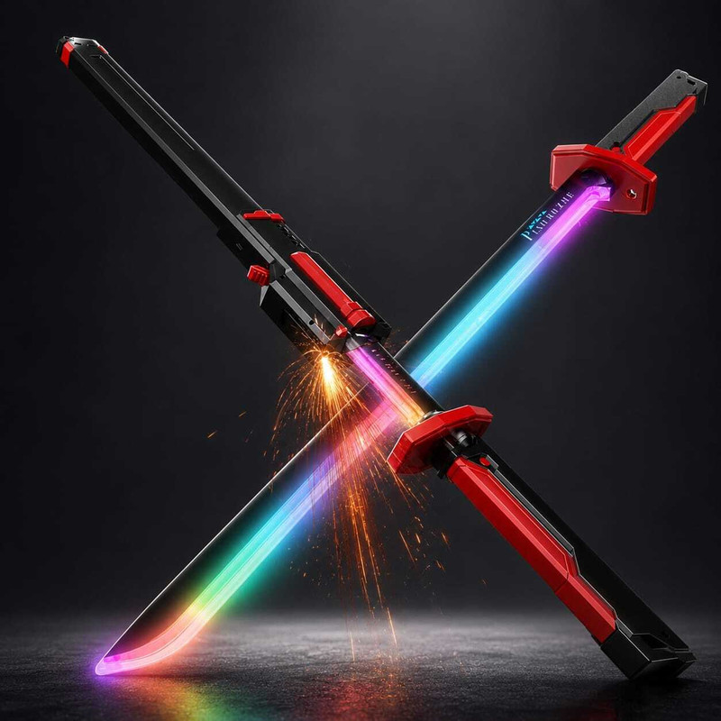 TOYNDIA Light Up Spray Sword Toy with Mist & LED Lights for Role Play Maces & Swords(Multicolor)