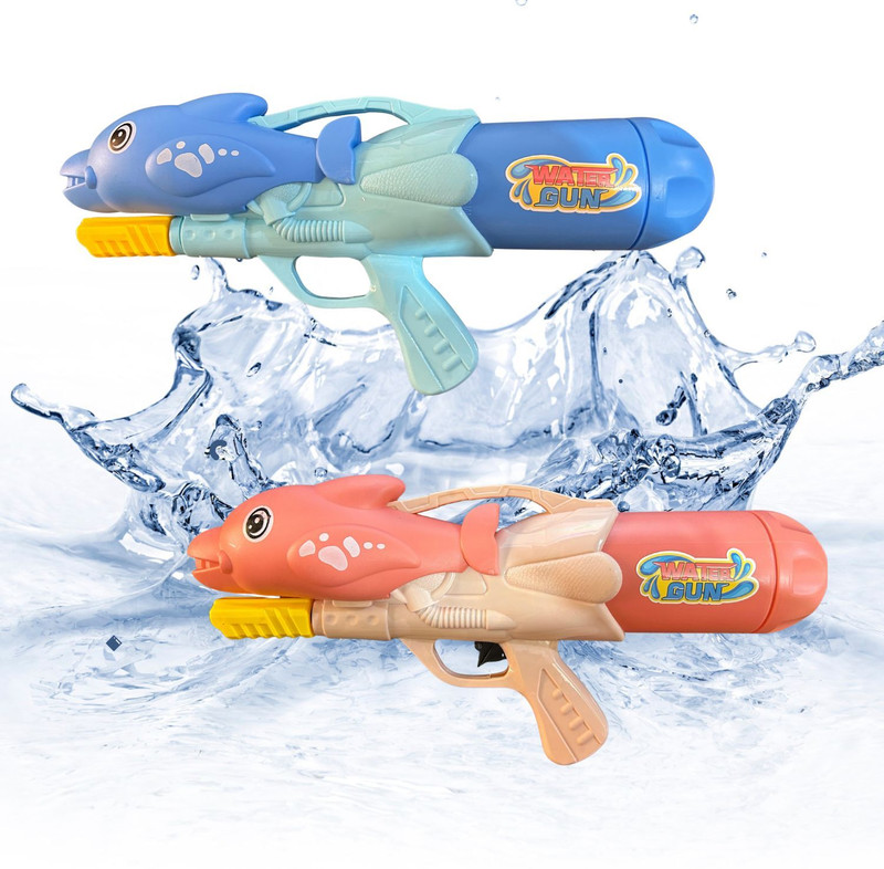 FLICK IN Dolphin Theme Holi Water Gun for Kids, Long Range Pichkari for Holi (Pack of 1) Water Gun(Multicolor)