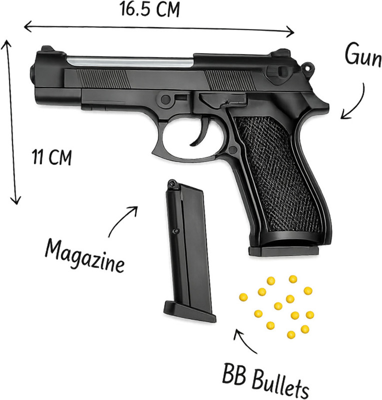 Wolver Dart GUN with Detachable Magazine & BB Darts Guns & Darts(Black)