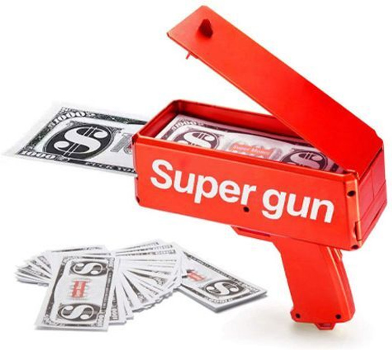 Muren Playing Rain Spread Cash/Notes Suitable for Weddings, Party Spray Money Gun(Red)