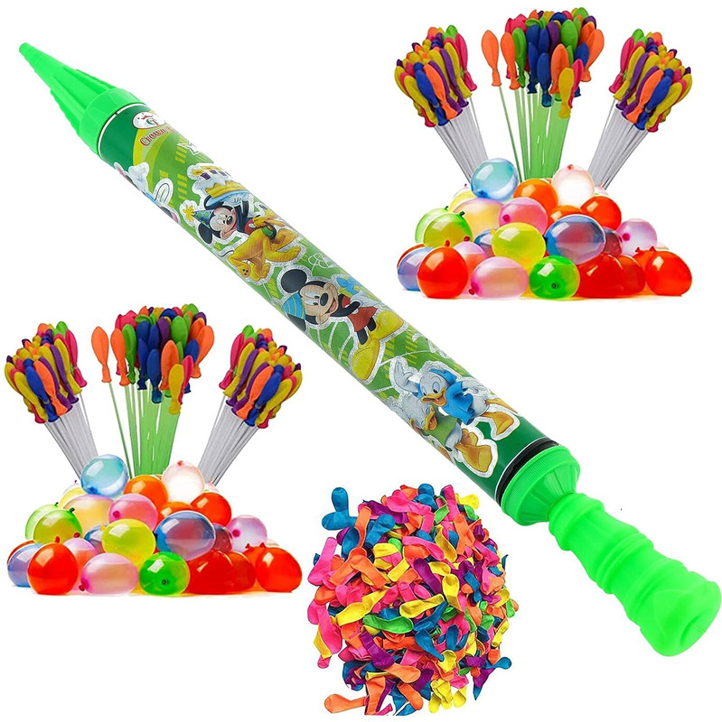 Brown Leaf Pressure Gun Holi Pipe Pichkari (1 Pichkari+3 Magic Balloon+100 Water Balloon) Water Gun(Green)
