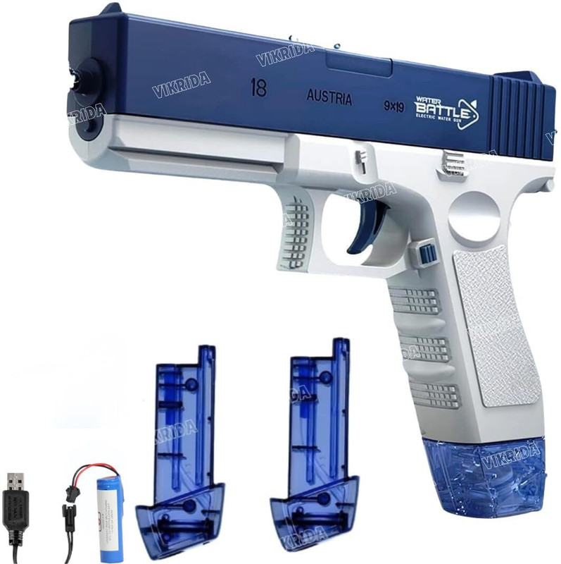 VikriDa Electric Holi Pichkari Water Gun 300CC High Pressure Auto Squirt Gun Water Gun(Blue)