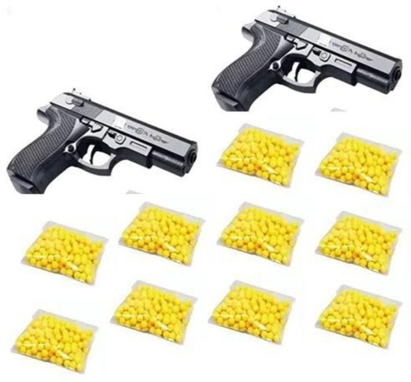 SHIVRAJ Toy mouser gun (pack of 2) with extra bullets (10pkts) Guns & Darts(Black)