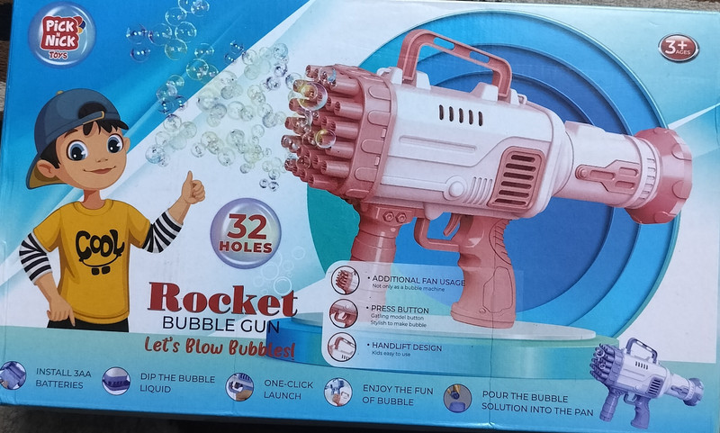 K.D Tinytots Toy bubble gun Water Gun(Blue)