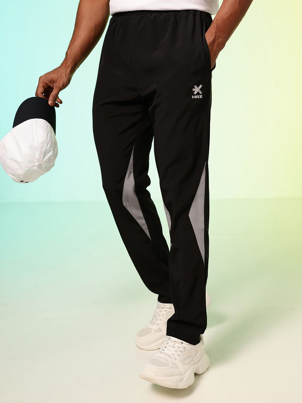 HRX by Hrithik Roshan Solid Men Black Track Pants
