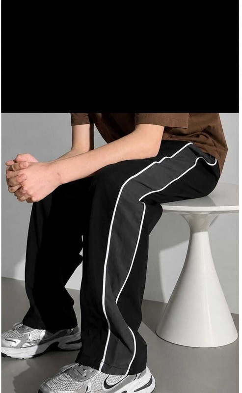 ZSenterprises Striped, Colorblock Men Black, Grey, White Track Pants