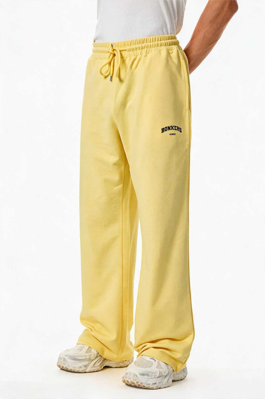 Bonkers Corner Solid Men Yellow Track Pants