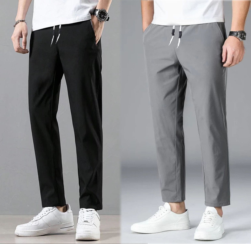TIGERSNAKE Solid Men Black, Grey Track Pants