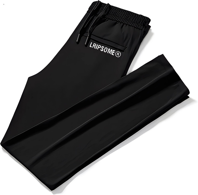 Lripsome Solid Men Black Track Pants