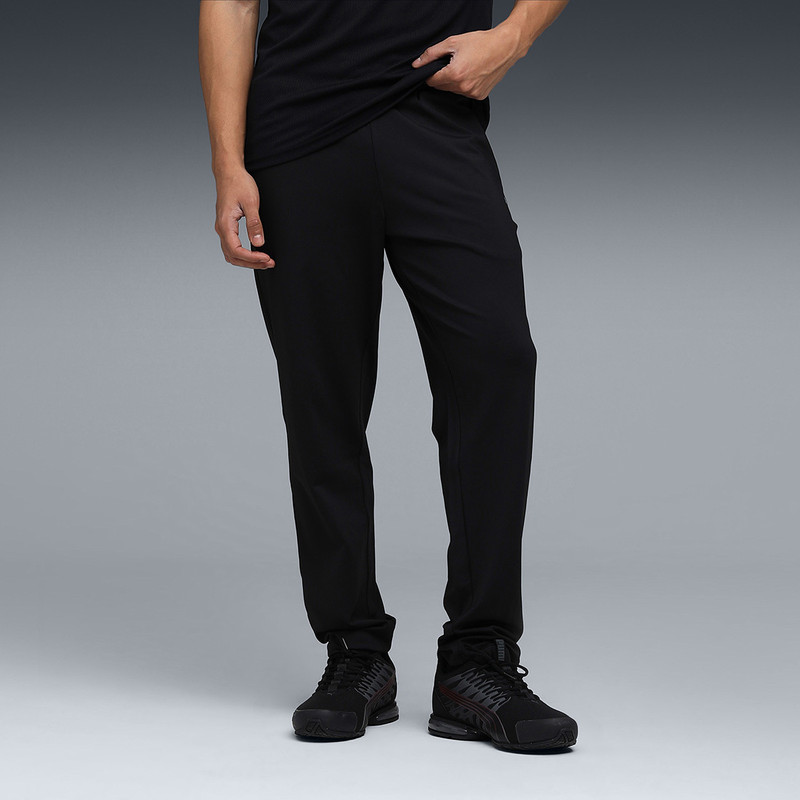 PUMA M RUN Knitted Pants Solid Men Black Track Pants