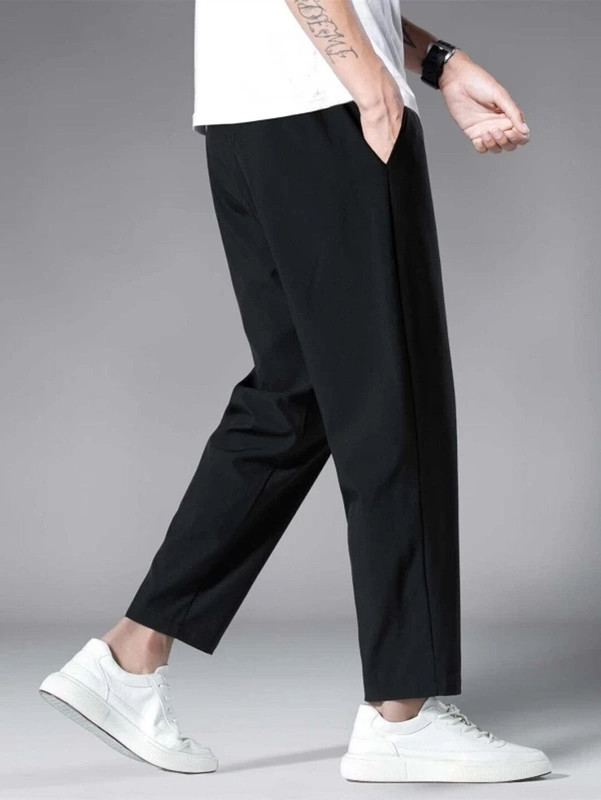 MPFASHION Solid Men Black Track Pants