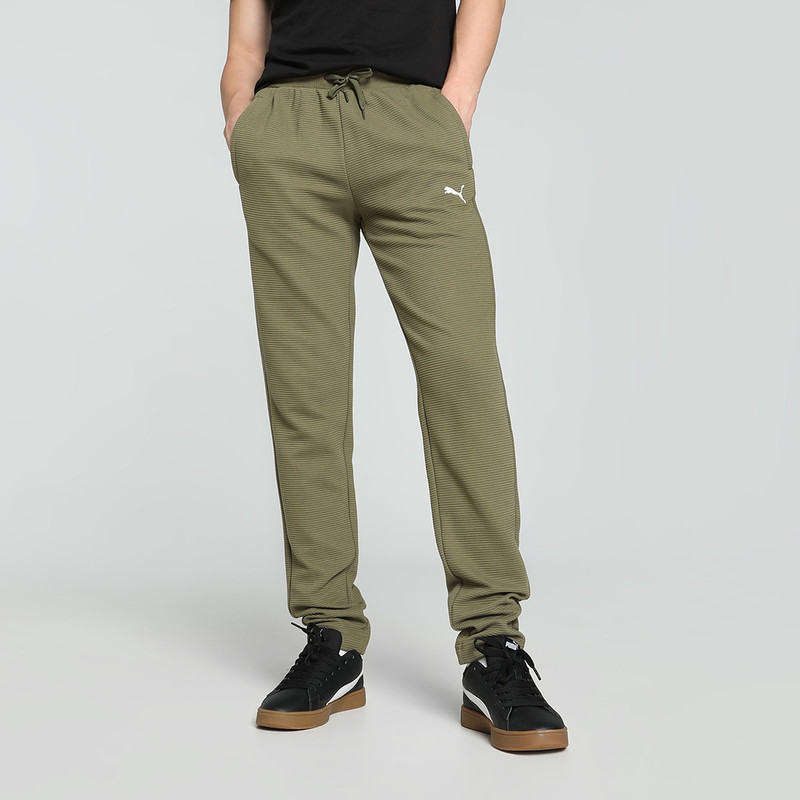 PUMA Solid Men Green Track Pants