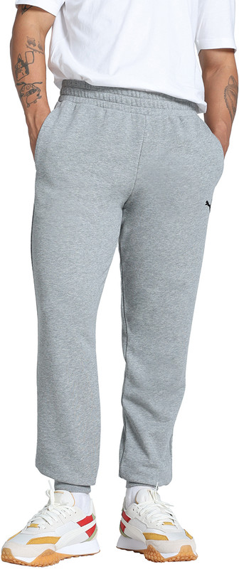 PUMA Solid Men Grey Track Pants