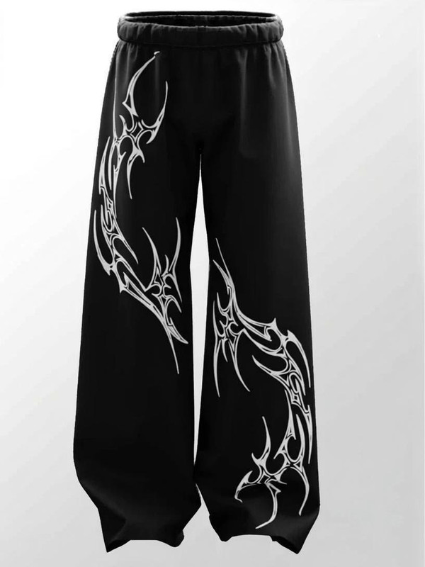 ZEN1FASHION Printed Men Black Track Pants