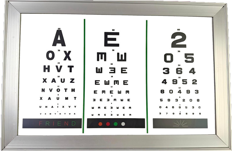 Eagle Eye Products EEP® || Snellen Eye Test Chart Set || Set Of 3 Vision Charts || For Optometry Trail Frame