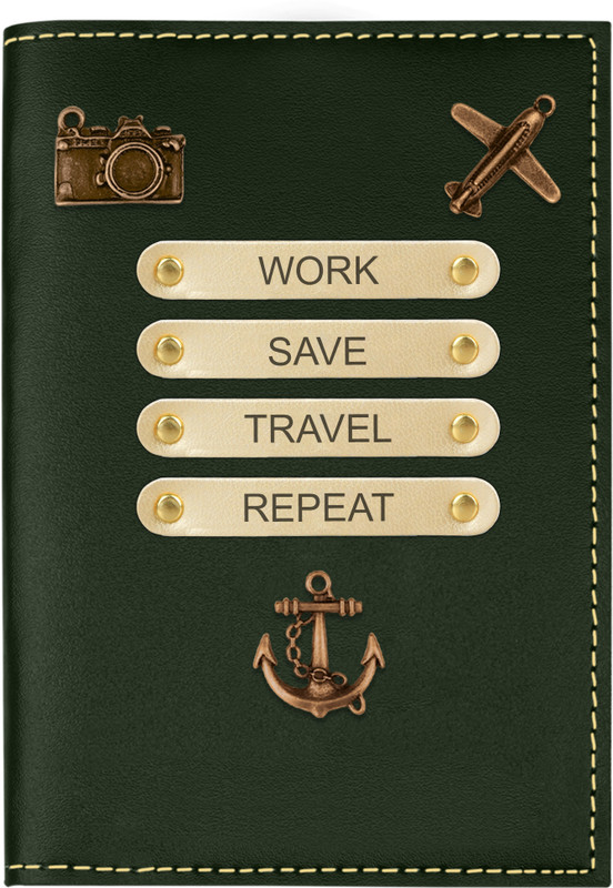 The Wallet Store Leather Passport Cover for Men & Women Travel Passport Holder(Green)