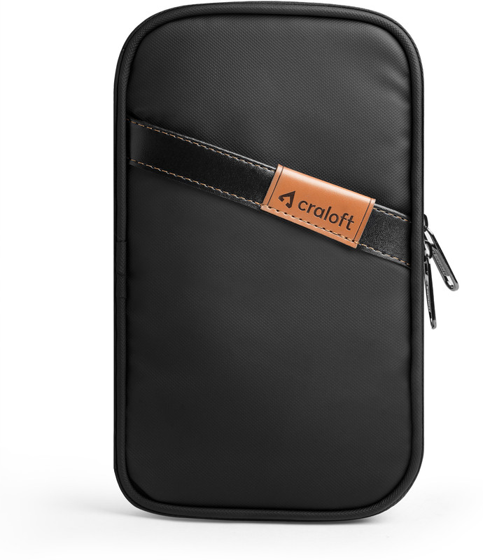 CRALOFT Polyester Passport Cover Bag Wallet for Travel Document, Card, Ticket Holder(Black)