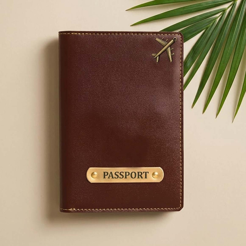 Skinoutfit Leather Passport Cover for Men & Women Travel Passport Card Holder(Brown)