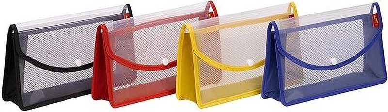 Speny Cheque Pouch (Multicolour) -Set of 4(Black, Blue, Yellow, Red)