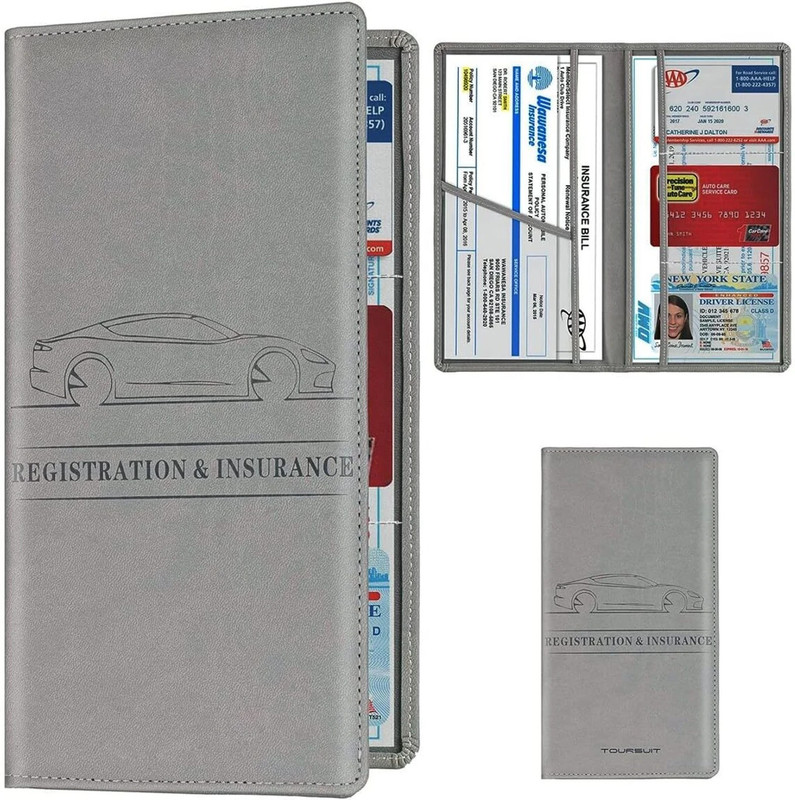 Chidakash Men & Women Travel, Trendy Grey Artificial Leather Document Holder(6 Card Slots)