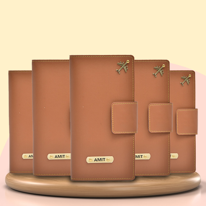 Vorak Ahimsa Stylish Gift Combo Bulk Set Passport Cover-Thanksgiving Gift(Beige)