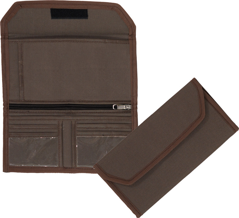 STORITE 2 Pack Two Wheeler/Car Document Holder, Vehicle Document Storage Wallet(Brown)