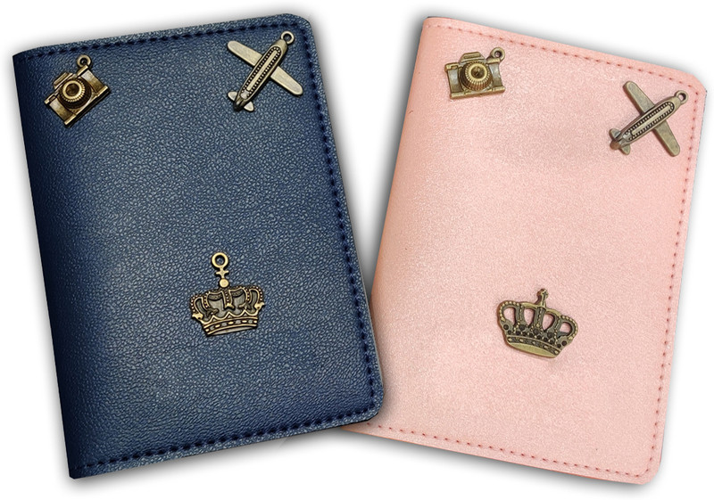 Giftsclub Premium Unisex passport covers(Blue, Pink)