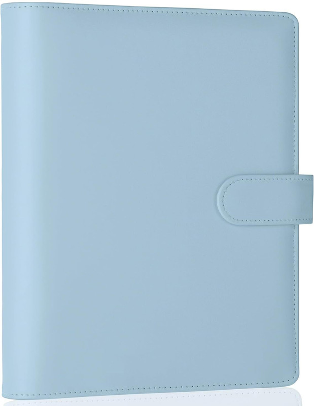 Rishav handicraft Notebook Cover for Cash Organizer, PU Leather Aesthetic Photocard Holder(Blue)