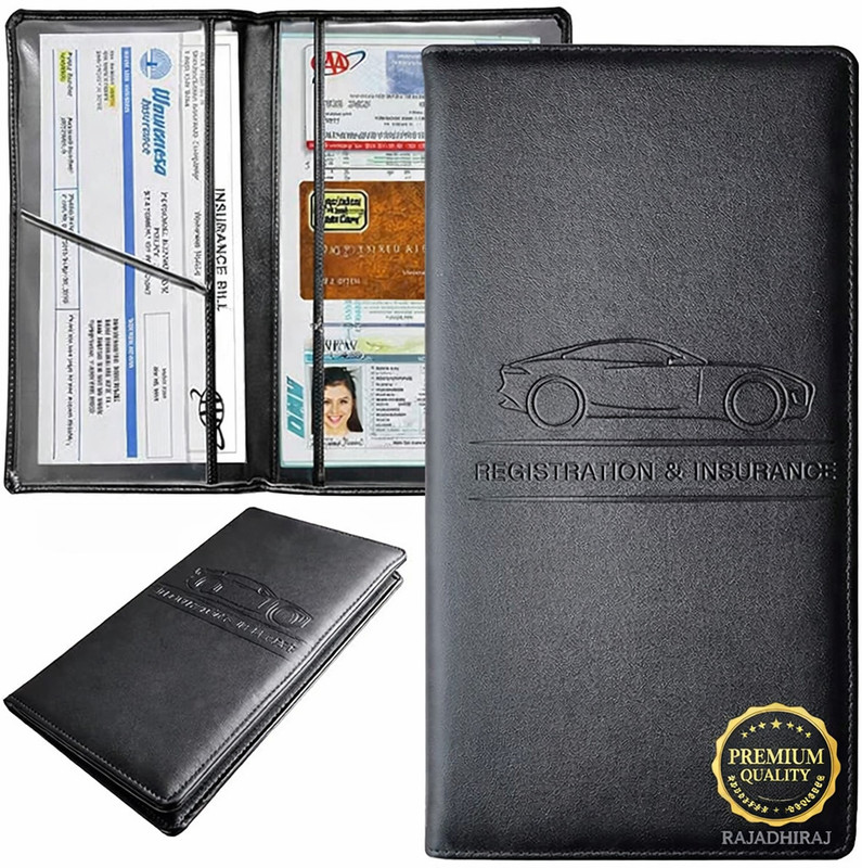 zayova Rajadhiraj Car Document Holder(Black)