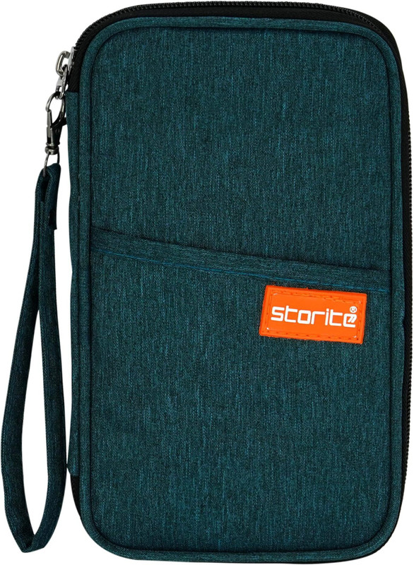STORITE Passport Holder for Credit Debit Card Boarding Pass with Removable Hand Strap(Blue)