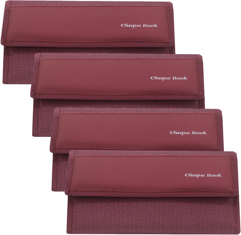 SB GRAND Chequebook Passbook Passport Car Document Holder Pack of-4(Pink)