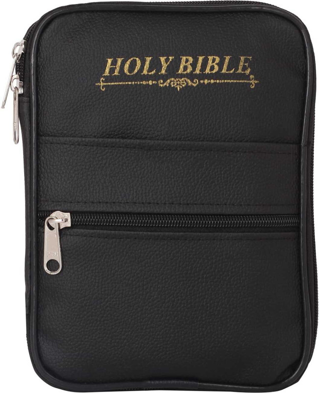 Nipun Enterprises PU Leather Bible/Notebook Cover – Black, Small (25x17x2 cm)(Black)
