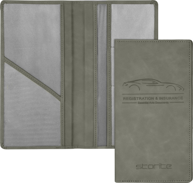 STORITE Two Wheeler/Car License Registration, Document Holder(Grey)