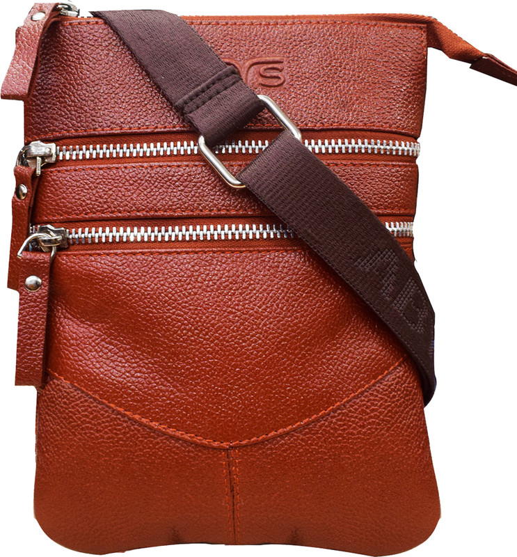 ABYS 100% Genuine LeatherTravel Messenger Bag For Men And Women(Brown)