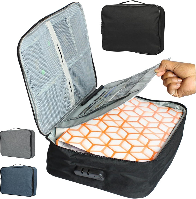 Dhvyant Mart Waterproof Travel Document Storage Bag With Zipper Lock For Home, Office, Travel(Black)