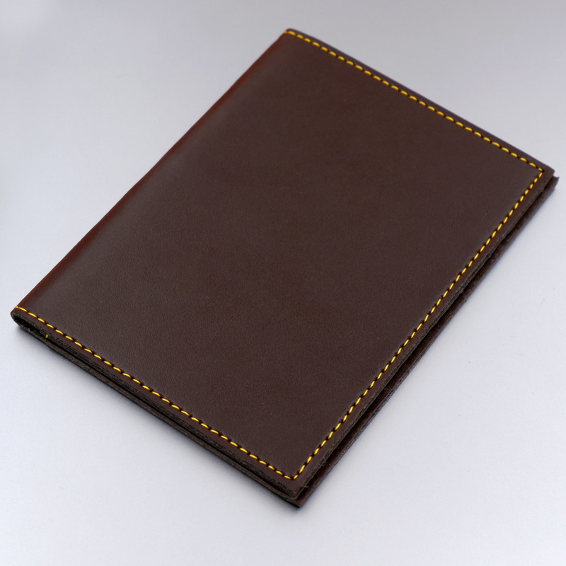 FASTIDIOUS Faux Leather Passport Holder Cover(Brown)