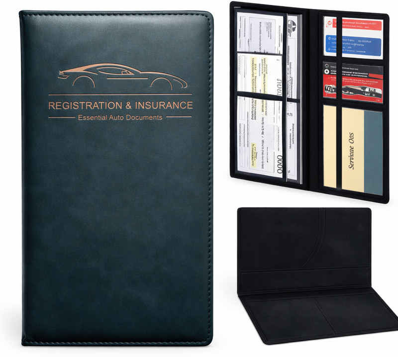 primegadgets Car Document Holder RC Book Insurance Organizer 25x12.5x1 cm Wallet(Brown)
