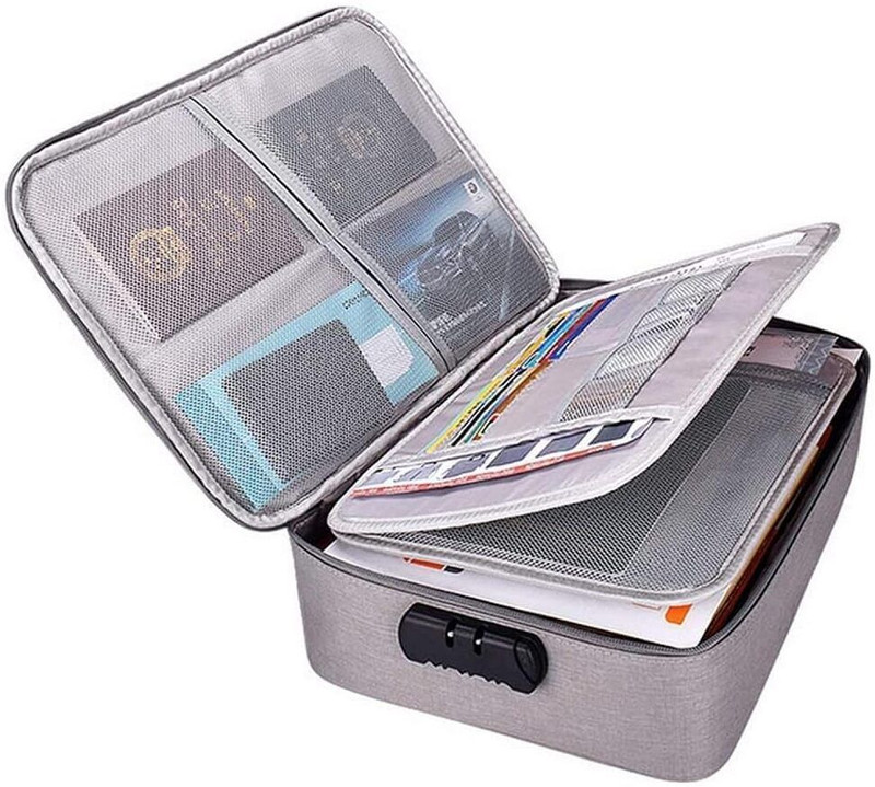zontic Large Document Organizer Bag,Water-Resistant Travel Storage Bag(Multicolor)