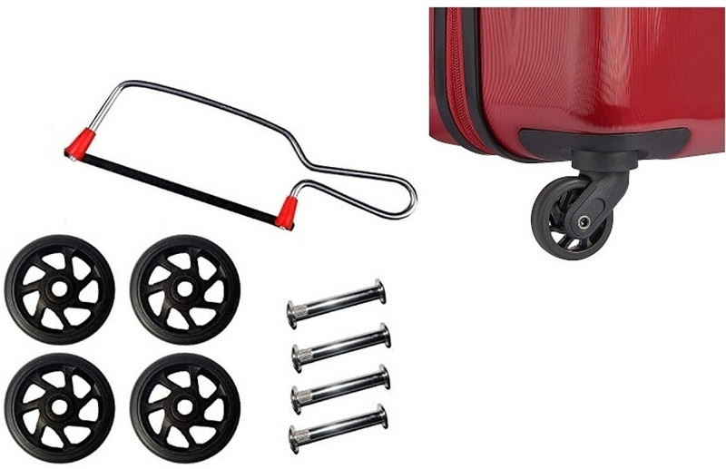 Crafscrop Wheels for Replacement and Repair Suitcases Rubber (4 Pieces+Cutter)(Black)