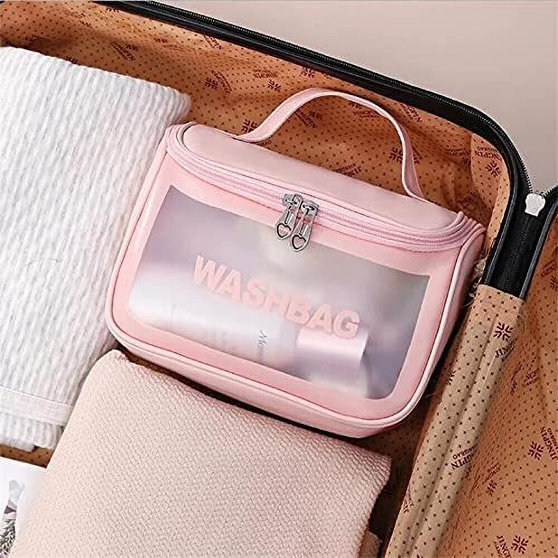 SimpliQure Cosmetic Storage Washbag for Toiletries | Waterproof Organizer Pouch for Women Cosmetic Bag
