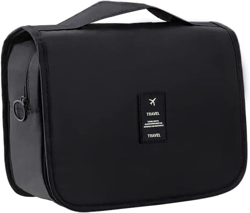 ASHLER Hanging Toiletry Bag - Large Cosmetic Makeup Travel Organizer Travel Toiletry Kit(Black)