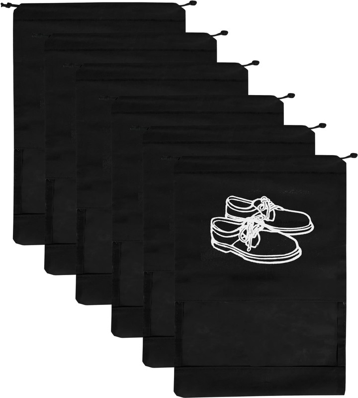 FEVWEL Shoe Cover Travel Shoe Bag Shoe Pouch for Travelling Pack of 12 Pc Grey Shoe Cover for Travel(Grey)