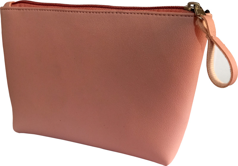 Oyshome Cosmetic-Pouch-Synthetic-Leather-Pink Cosmetic Bag