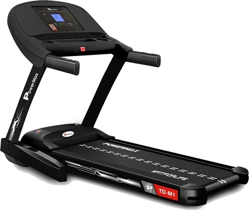 Powermax Fitness TD-M1 6HP Motor 120kg Manual Incline LCD Display Heart Rate Sensor for Home Gym Treadmill (Max Weight:120 kg)