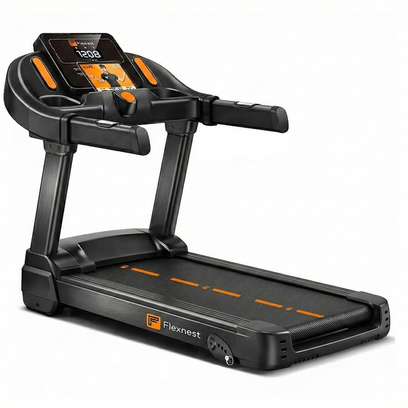 Flexnest Flextread EZ 3HP Peak 14km/h Manual Incline with in-Built Bluetooth Speaker Treadmill (Max Weight:120 kg)