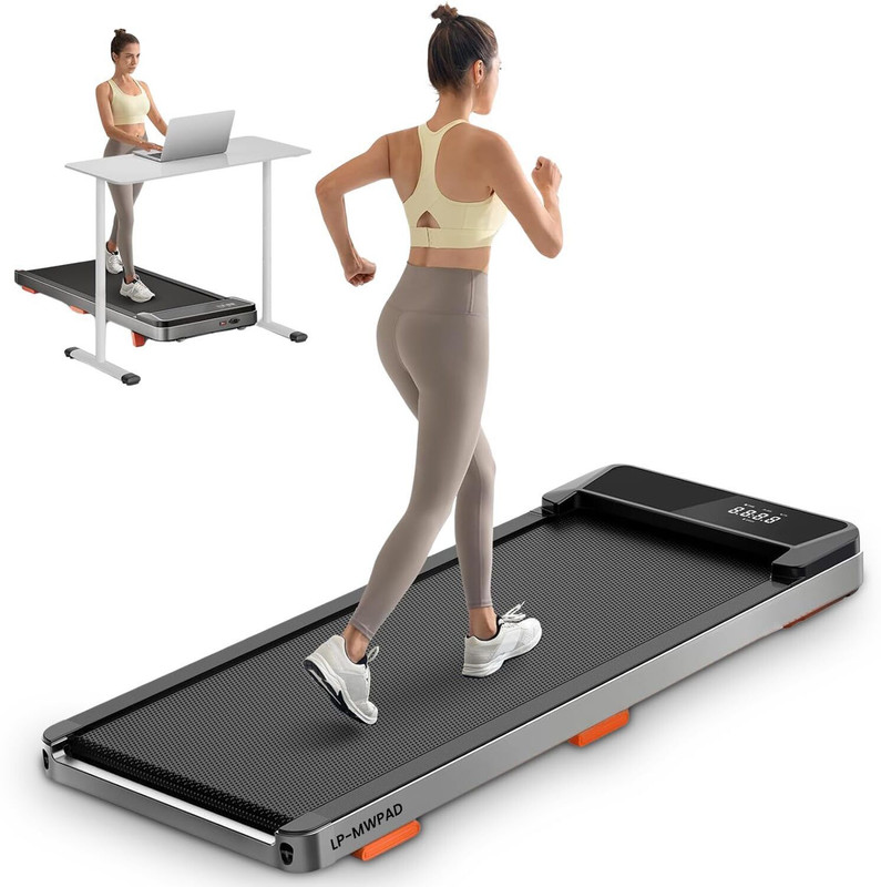 Let's Play LET’S Play Mini Walking Pad 3HP Peak | Under Desk Treadmill 110kg Max Weight Treadmill (Max Weight:100 kg)
