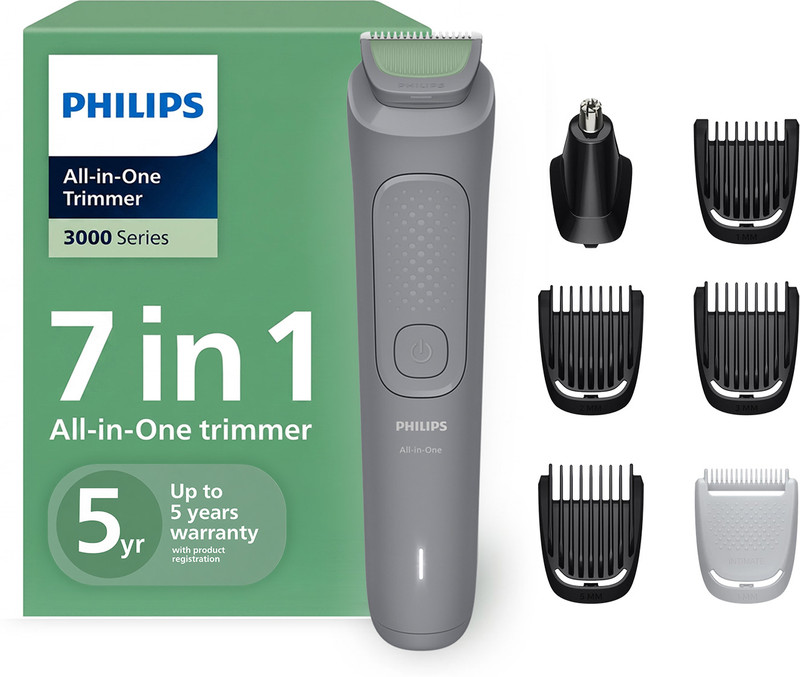 PHILIPS MG3911/15 Fully Waterproof Trimmer 60 min Runtime 5 Length Settings(Grey)