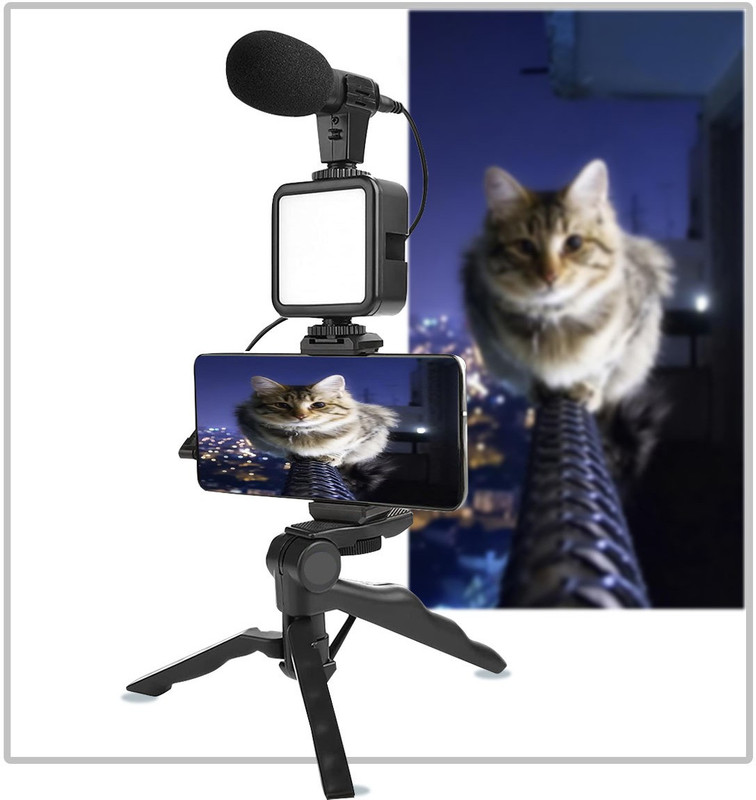 AMUSING New Arrival Vlogging Kit for Video Making, youtube video with Bluetooth Remote Monopod Kit, Tripod Kit(Black, Supports Up to 1500 g)